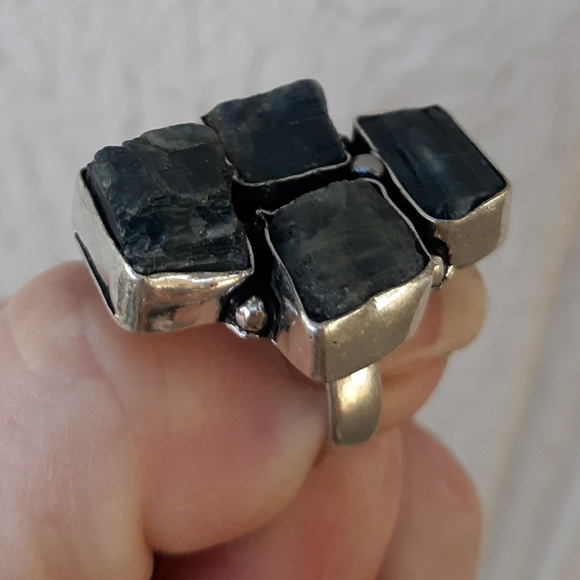 New Natural Kyanite 925 Silver Ring. - Picture 2 of 6